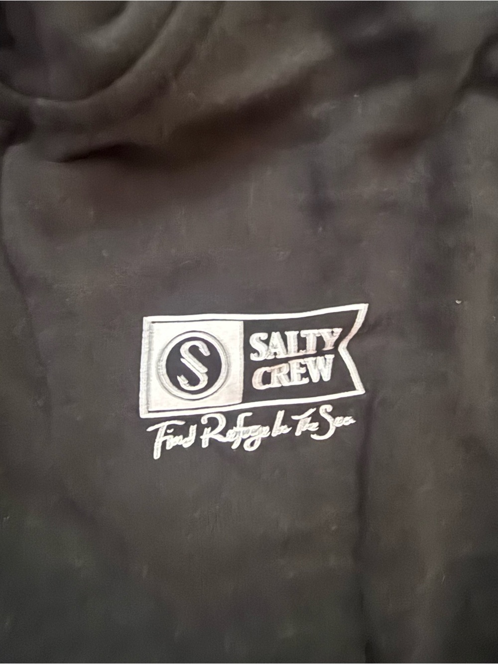 Salty Crew Black Crewneck with White Embroidered Logo